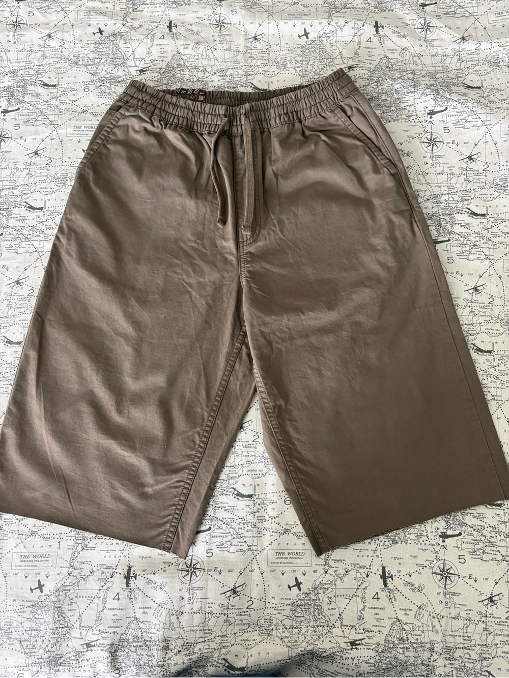 Vans Men's Brown Elastic Drawstring Athletic Shorts